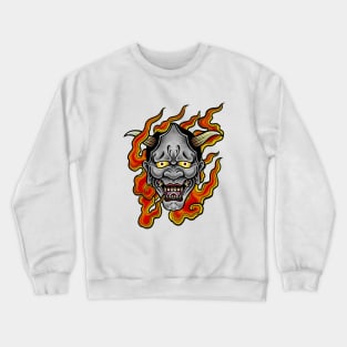 Hannya Mask tattoo design. Crewneck Sweatshirt